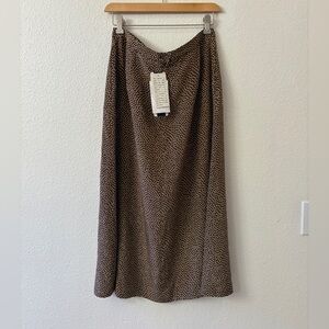 NWT Pendleton Petite Silk Polka Dot Midi Skirt 14P